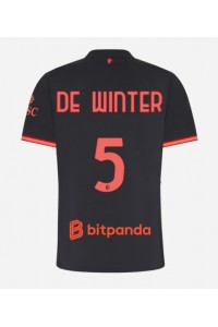 AC Milan Koni De Winter #5 Jalkapallovaatteet Naisten Kolmaspaita 2026-27 Lyhythihainen
